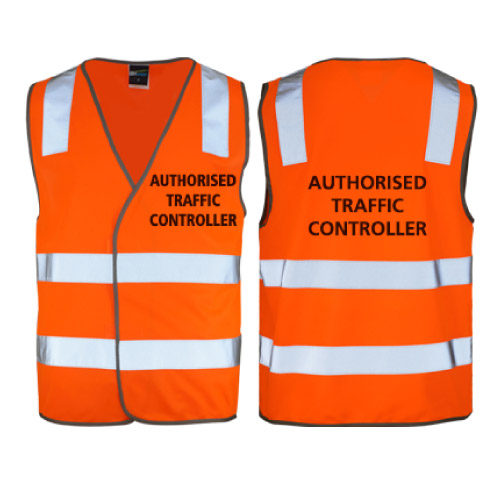 W3 Orange Traffic Controller Hi-Vis Safety Vest | SRL Sports